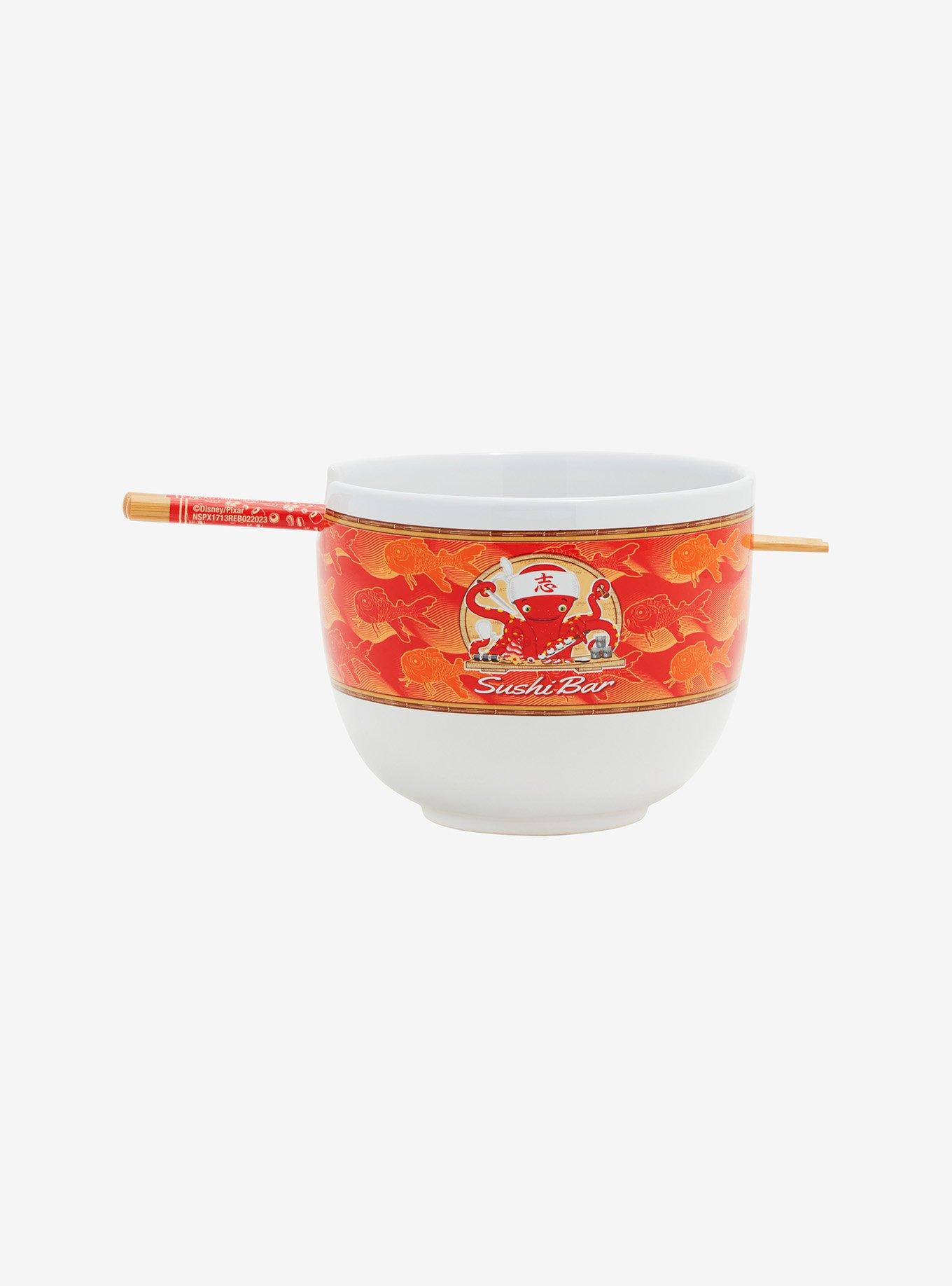 Disney Pixar Monsters, Inc. Sushi Bar Ramen Bowl with Chopsticks and Spoon