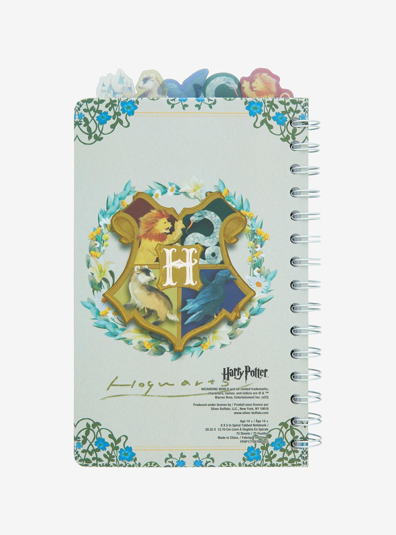 Harry Potter Floral Hogwarts Crest Figural Tab Journal, , alternate