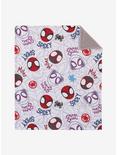 Marvel Spider-Man Masks Allover Print Baby Blanket - BoxLunch Exclusive, , alternate
