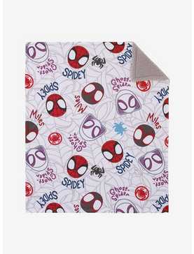 Marvel Spider-Man Masks Allover Print Baby Blanket - BoxLunch Exclusive, , hi-res