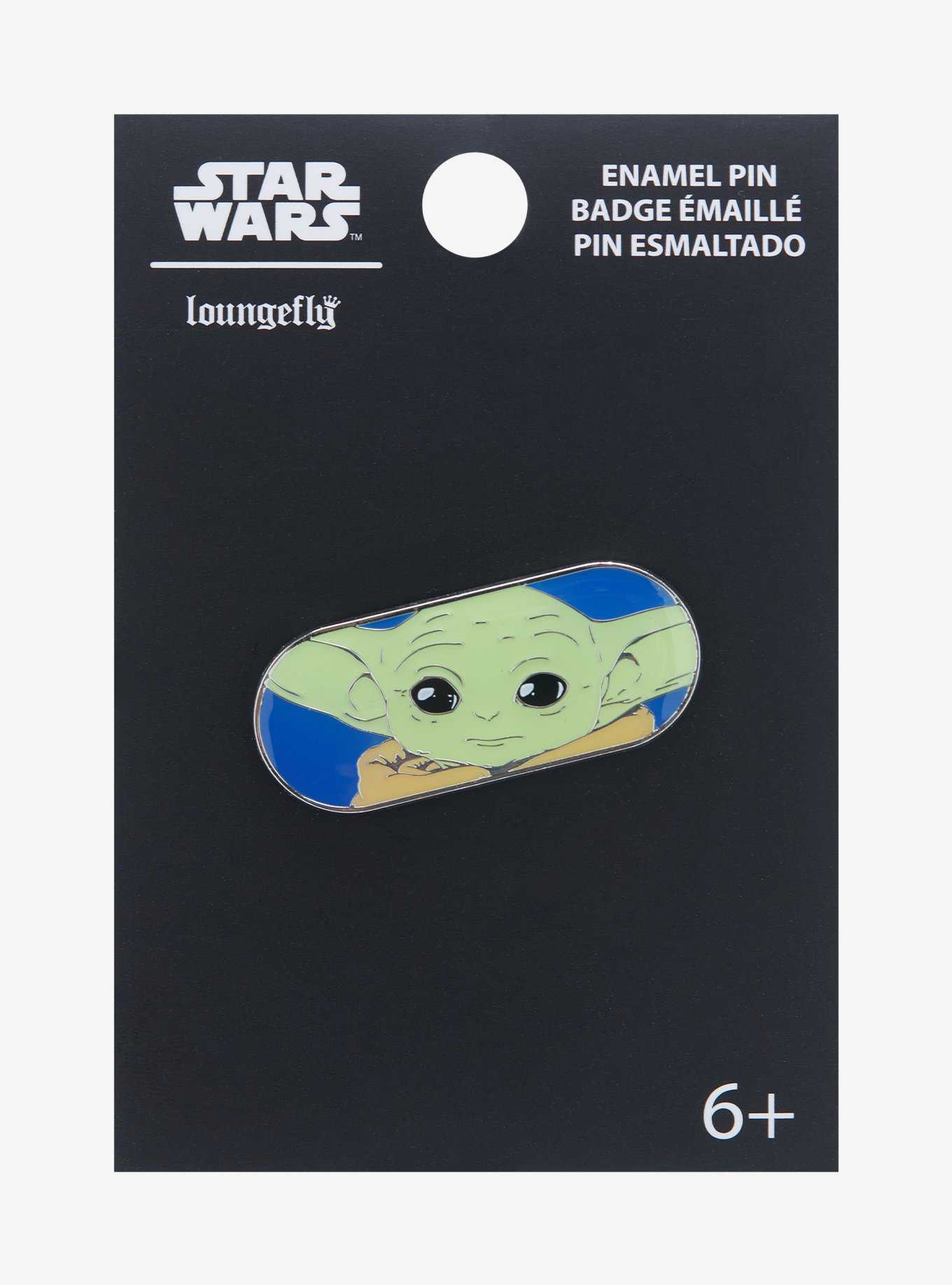 Loungefly Star Wars The Mandalorian Grogu Oval Enamel Pin - BoxLunch Exclusive, , hi-res