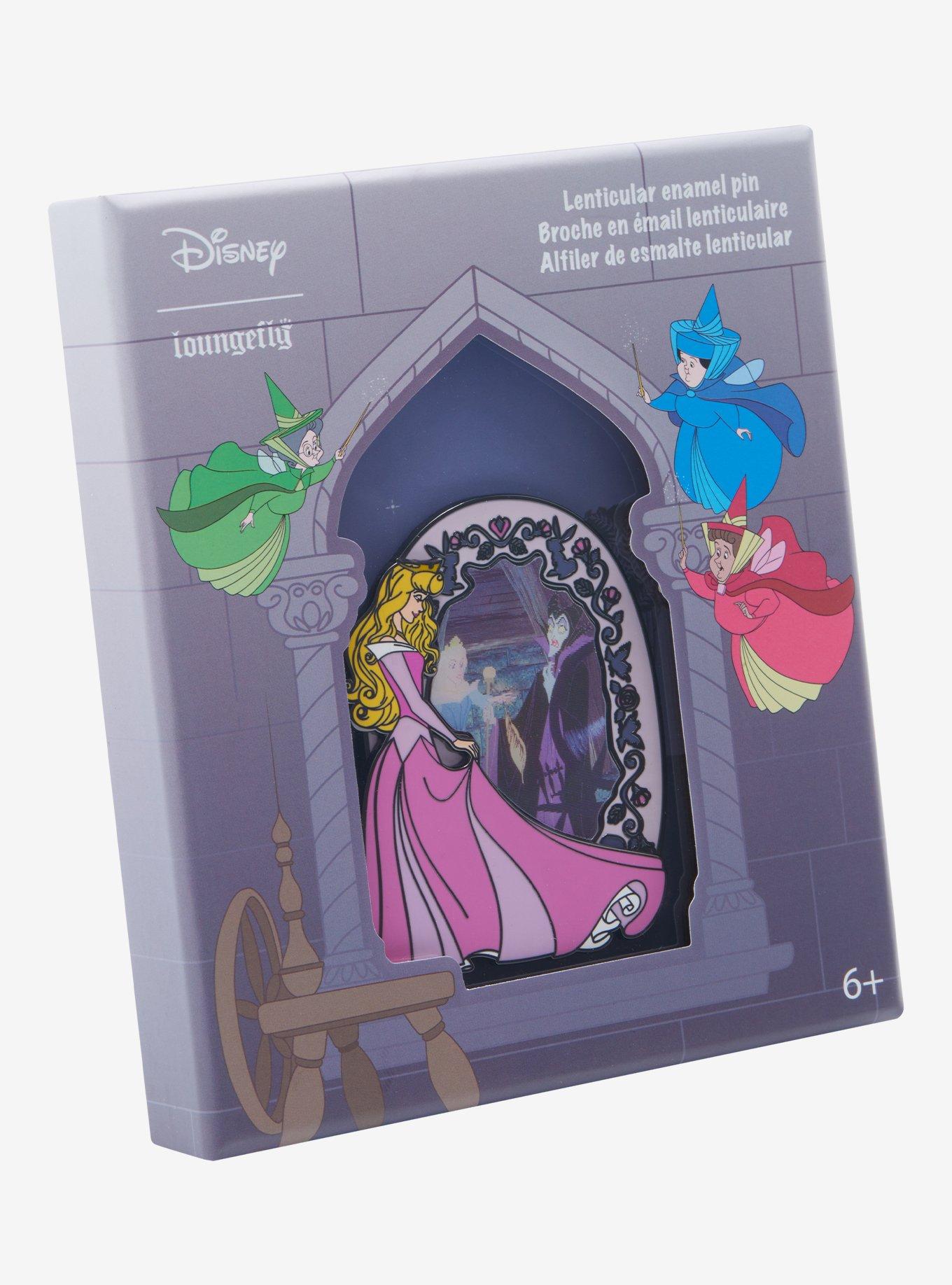 Loungefly Disney Sleeping Beauty Aurora Limited Edition Lenticular Frame Enamel Pin, , alternate