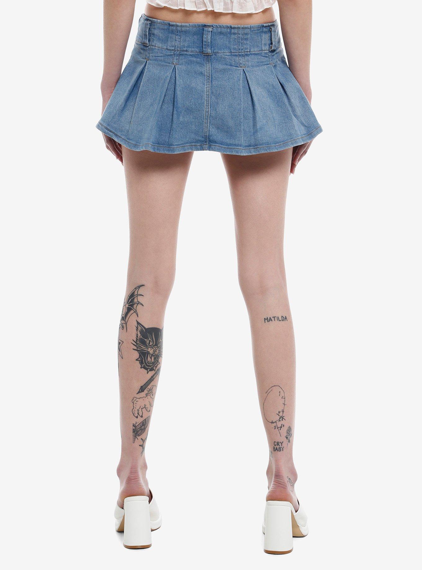 Sweet Society® Blue Denim Mini Skort, , hi-res