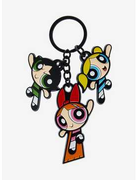 The Powerpuff Girls Figural Multi-Charm Keychain - BoxLunch Exclusive, , hi-res