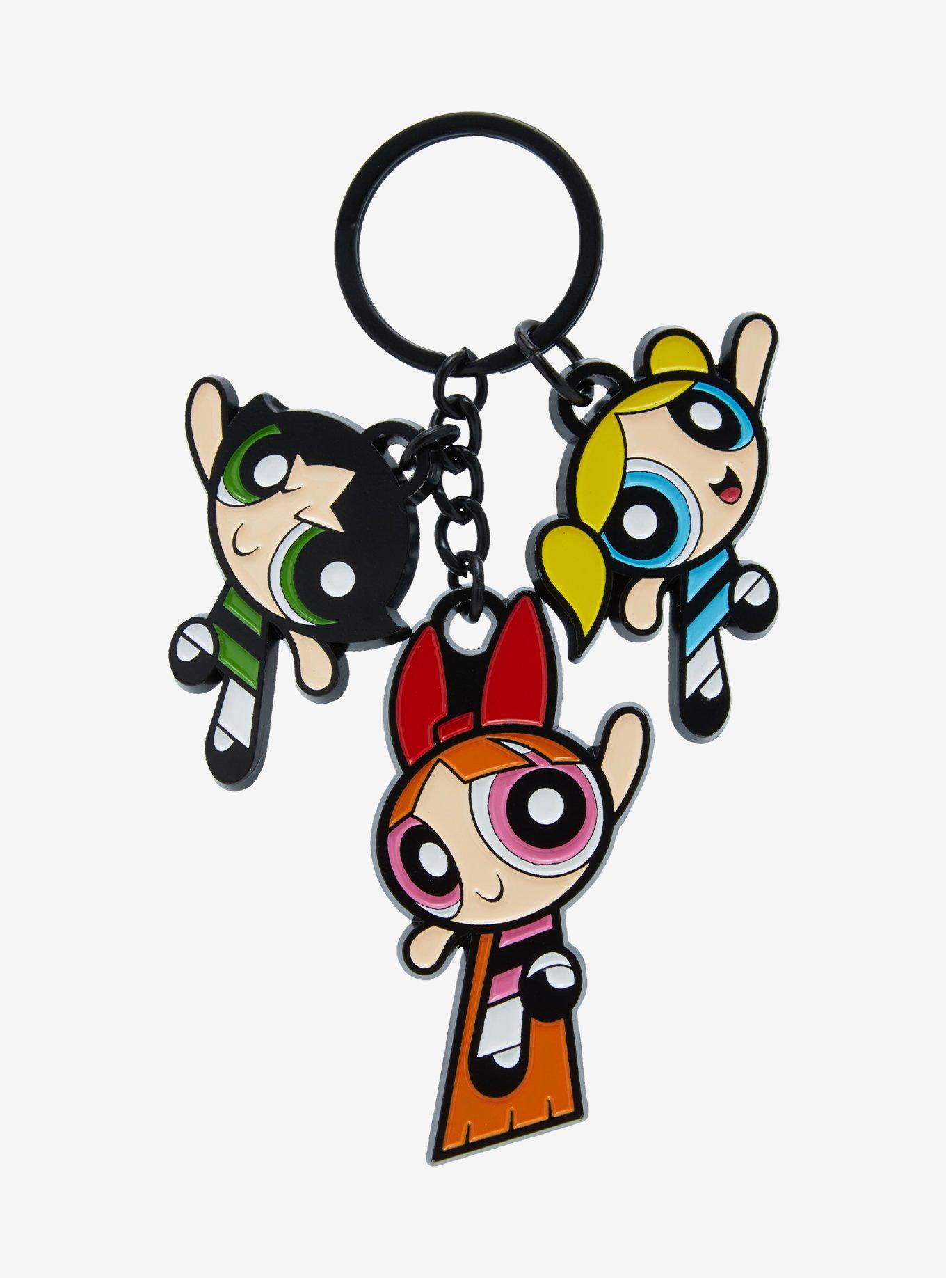The Powerpuff Girls Figural Multi-Charm Keychain - BoxLunch Exclusive, , alternate