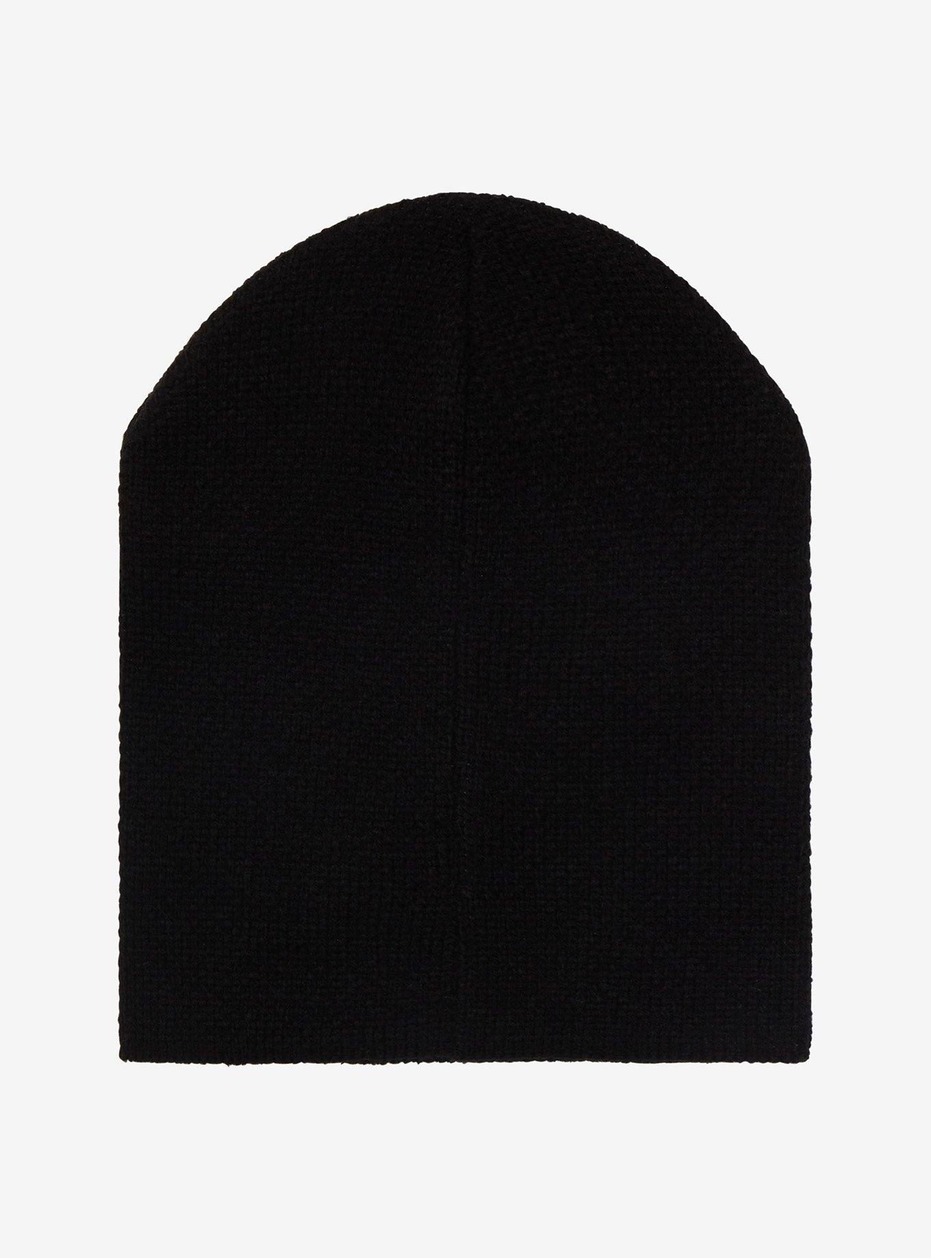 Black & White Star Knit Beanie, , alternate