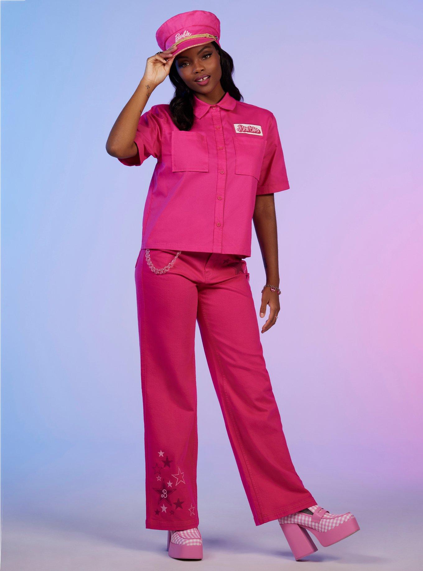 Barbie Work Skimmer Woven Button-Up, , hi-res