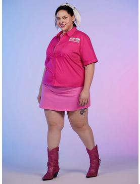 Barbie Work Skimmer Woven Button-Up Plus Size, , hi-res