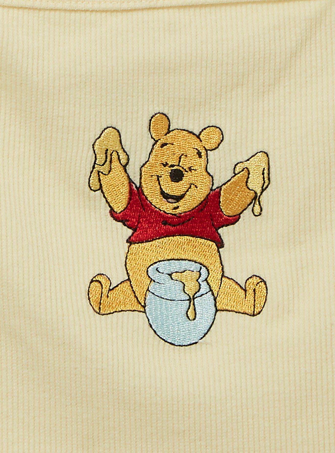 Disney Winnie the Pooh Pooh Bear Women's Crop Cami and Cardigan Set, OFF WHITE, alternate