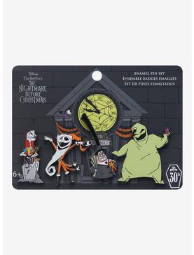 Loungefly The Nightmare Before Christmas Character Enamel Pin Set, , hi-res