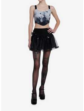 Thorn & Fable Graveyard Lace-Up Girls Crop Corset, , hi-res