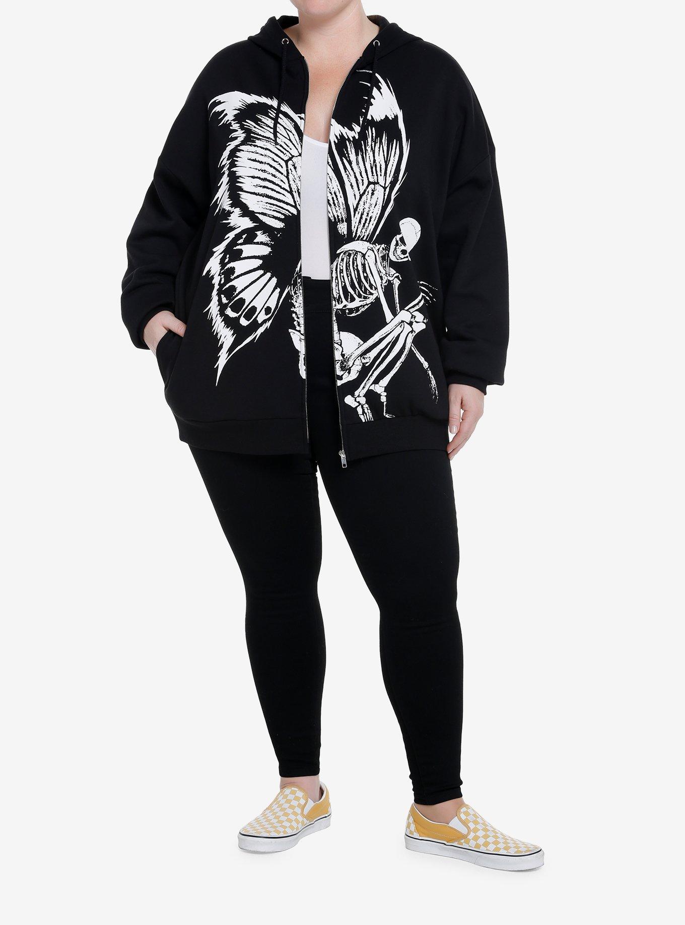Thorn & Fable Skeleton Fairy Girls Oversized Hoodie Plus Size, , hi-res