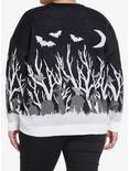 Thorn & Fable Cemetery Girls Sweater Plus Size, BLACK, alternate