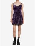 Cosmic Aura Purple Velvet Slip Dress, BLACKBERRY CORDIAL, alternate