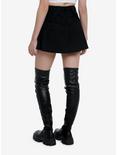 Social Collision Black Grommet Pleated Skirt, BLACK, alternate