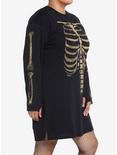Social Collision Skeleton Bleach Girls T-Shirt Dress Plus Size, BLACK, alternate