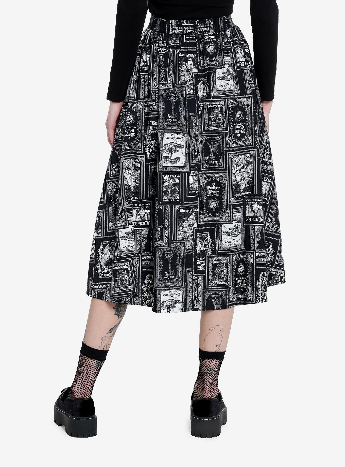Thorn & Fable Dark Fairy Tale Books Retro Skirt, , hi-res