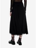 Cosmic Aura Black Lace Midi Skirt, BLACK, alternate