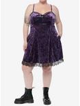 Cosmic Aura Purple Velvet Slip Dress Plus Size, BLACKBERRY CORDIAL, alternate