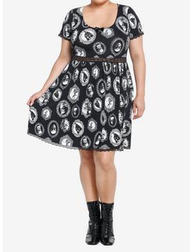 Thorn & Fable Dark Fairy Tale Cameo Dress Plus Size, , hi-res