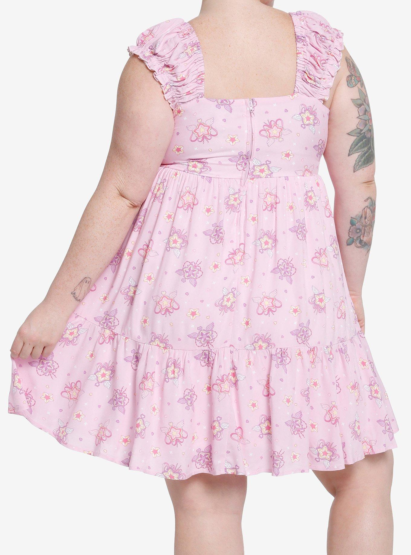 Sweet Society Kawaii Heart Lace-Up Dress Plus Size, MULTI, alternate