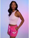 Barbie Rhinestone Pink Lounge Shorts, PINK, alternate