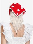 Red Mushroom Crochet Hair Scarf, , alternate