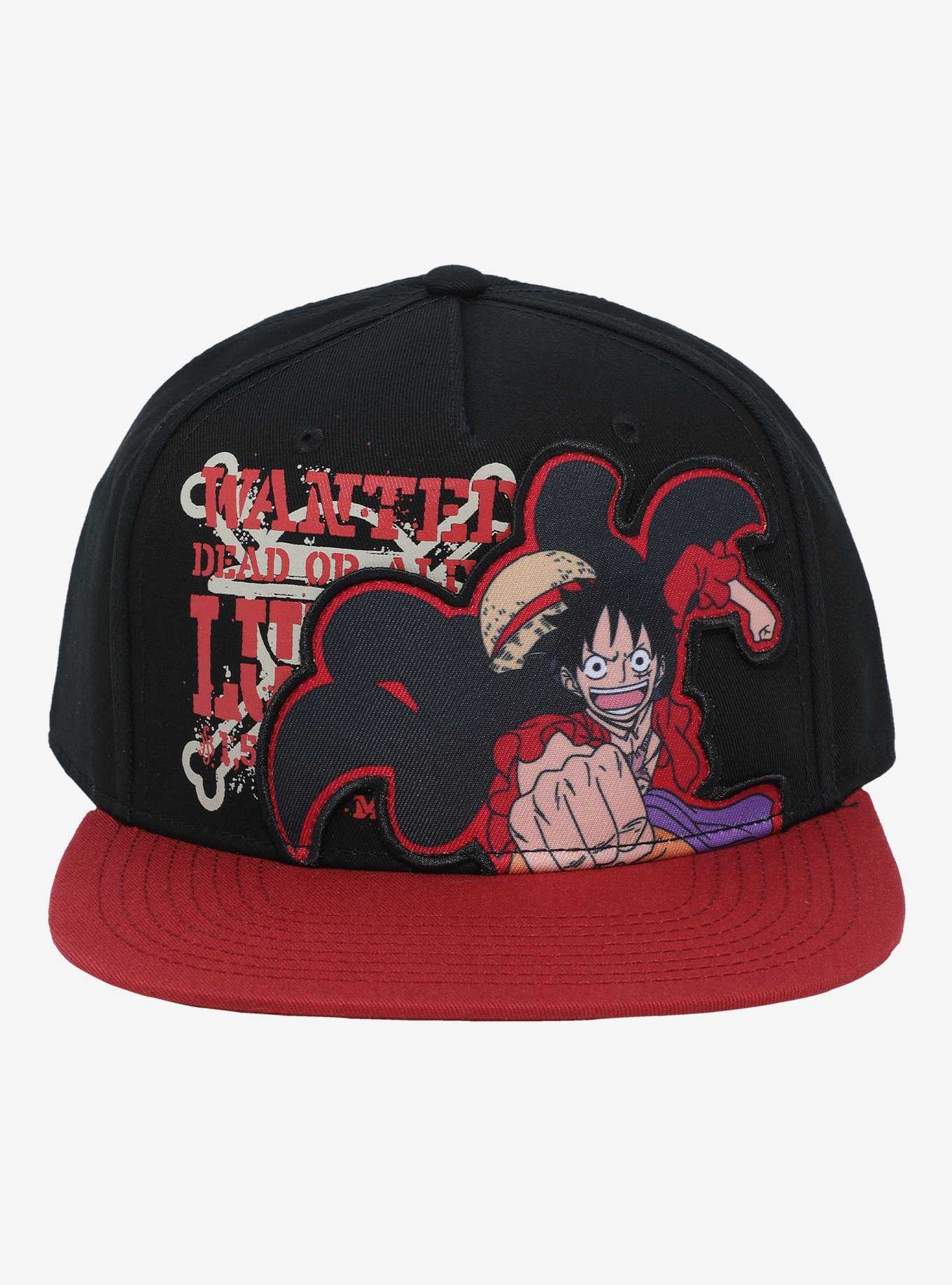 One Piece Luffy Red Snapback Hat, , hi-res