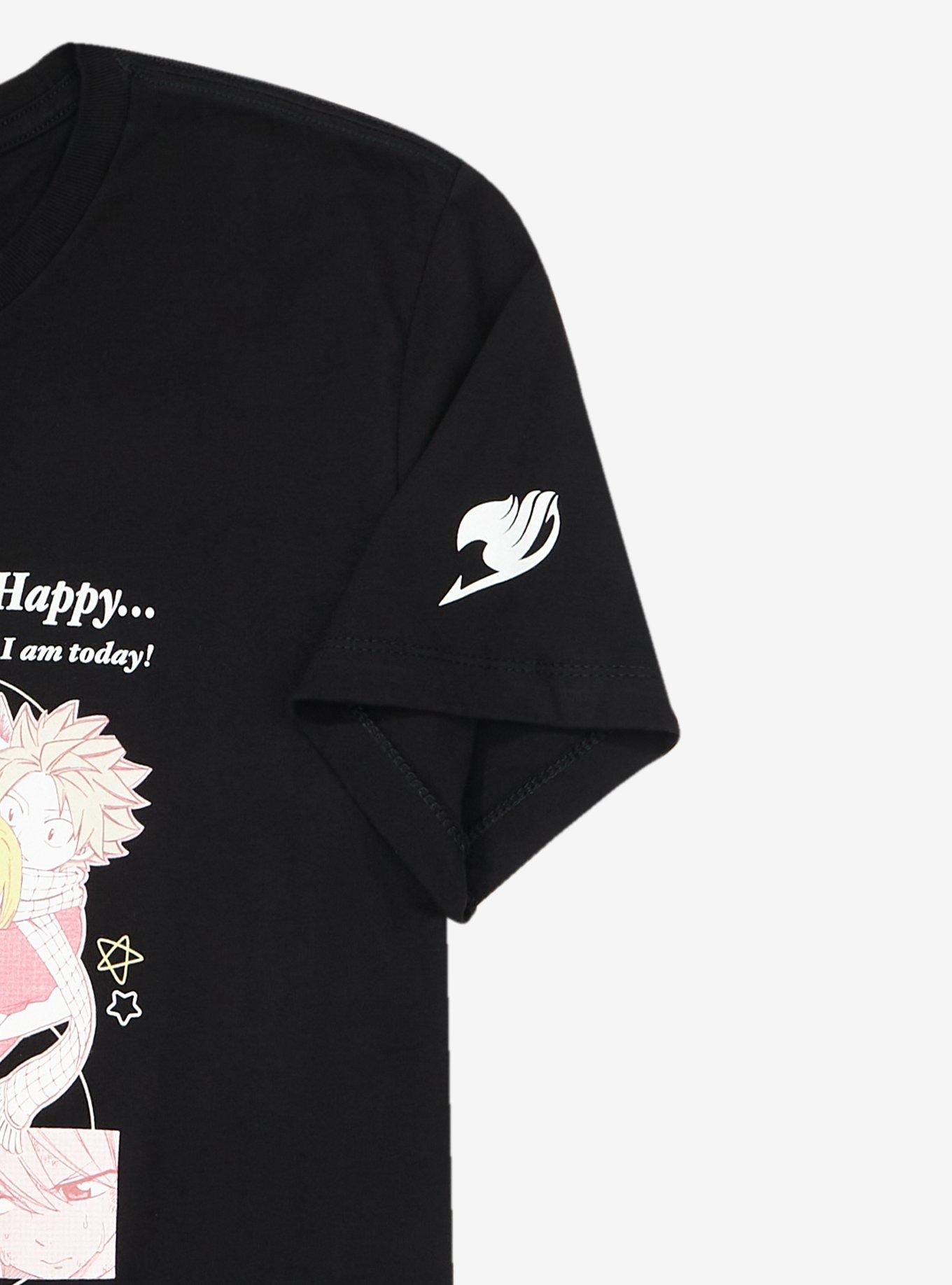 Fairy Tail Natsu Lucy Hug T-Shirt, BLACK, alternate