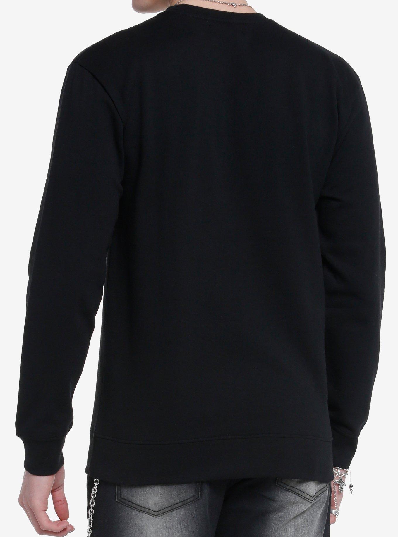 Zombie Graveyard Sweatshirt, BLACK  WHITE, alternate