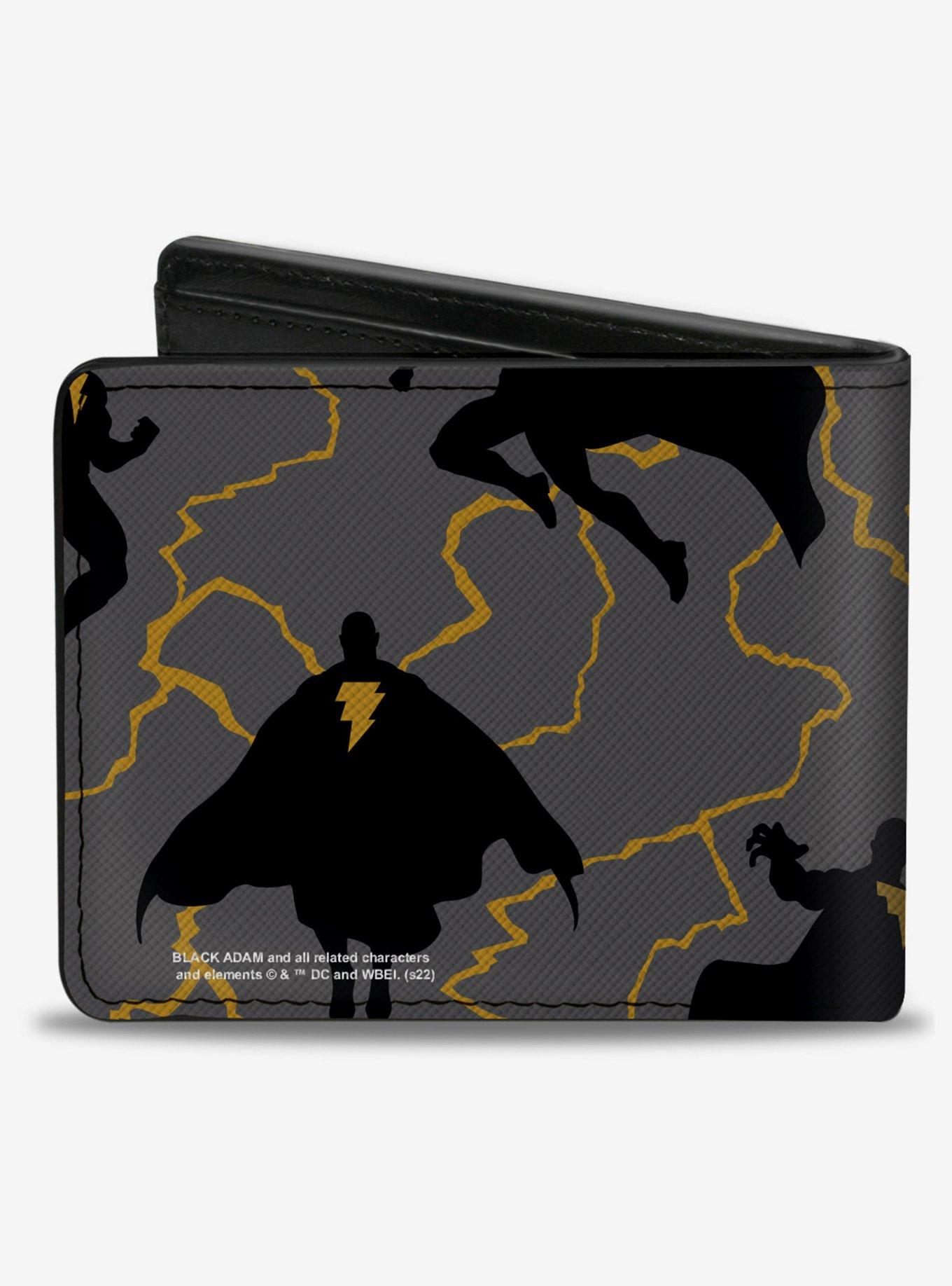 DC Comics Black Adam Silhouette Action Poses Bifold Wallet, , alternate