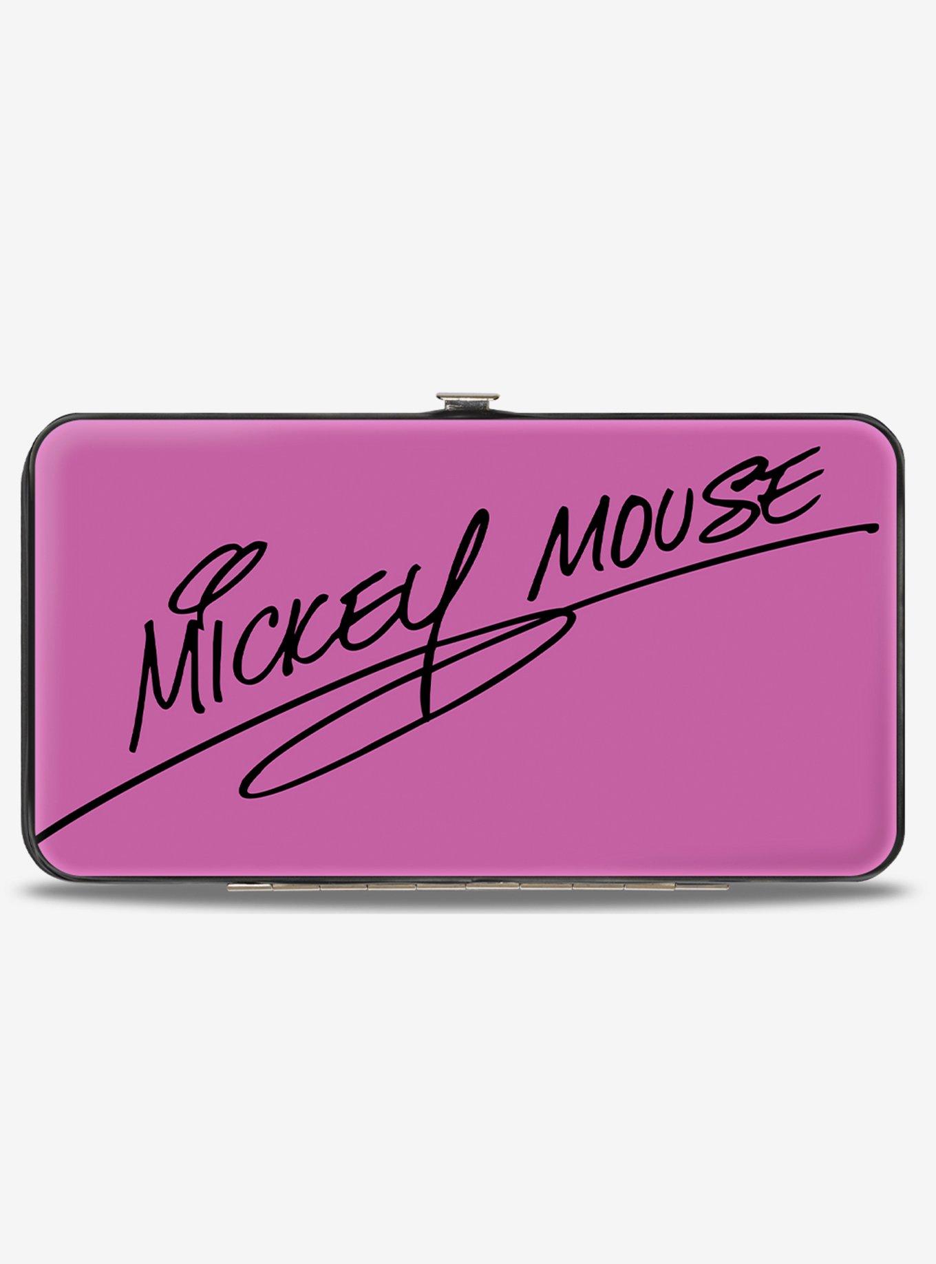 Disney Mickey Mouse Face Character Close Up and Autograph Hinged Wallet, , hi-res