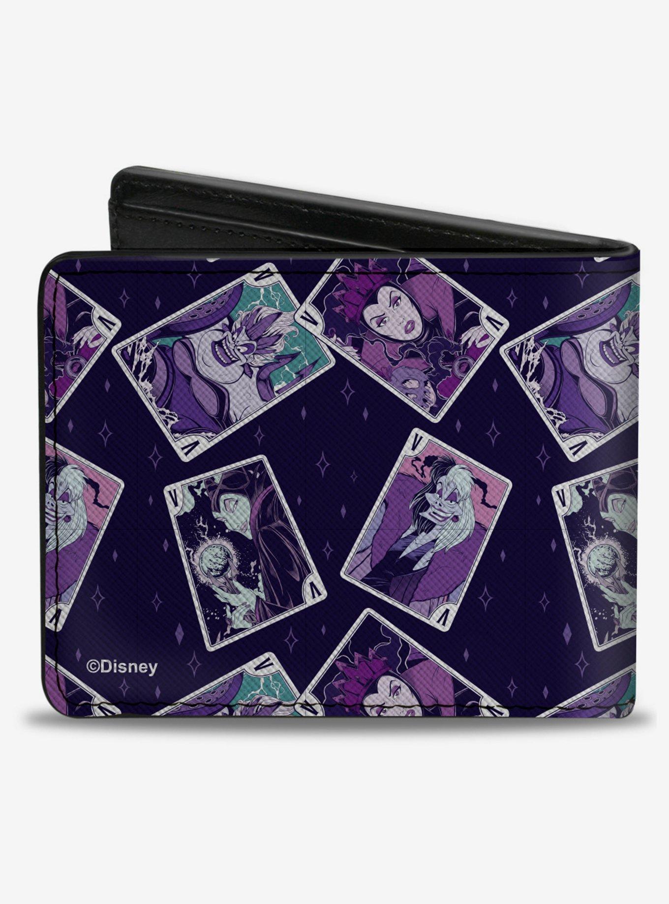 Disney Villains Card Poses Collage Bifold Wallet, , hi-res