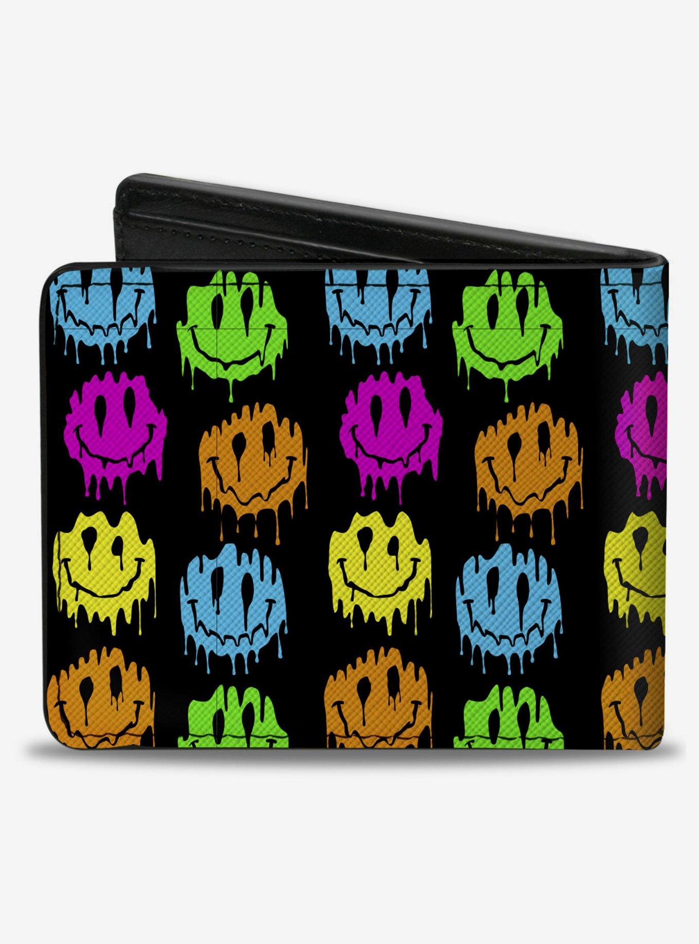 Smiley Faces Melted Mini Repeat Bifold Wallet, , hi-res