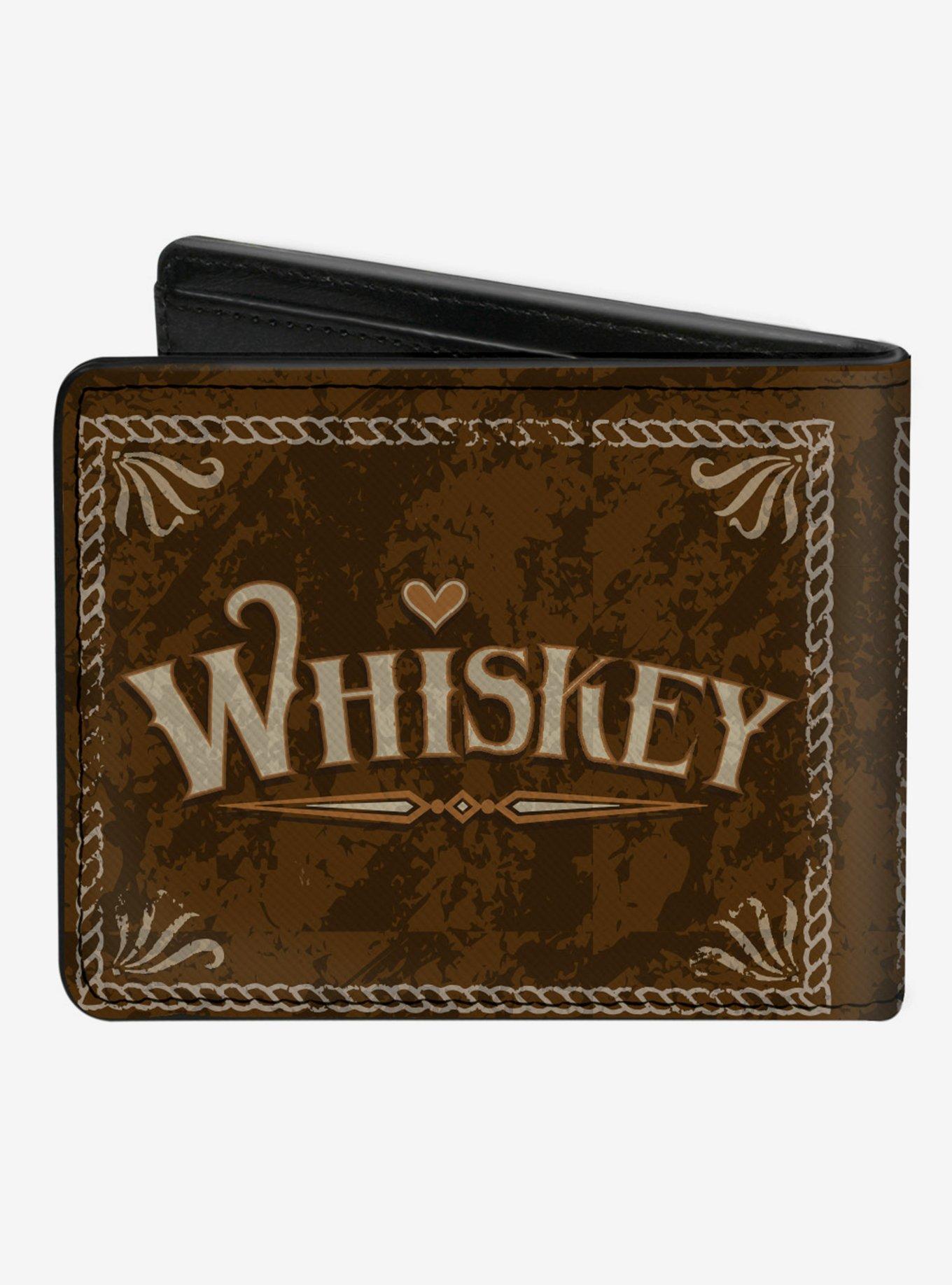Western Whiskey Heart Repeat Bifold Wallet, , hi-res
