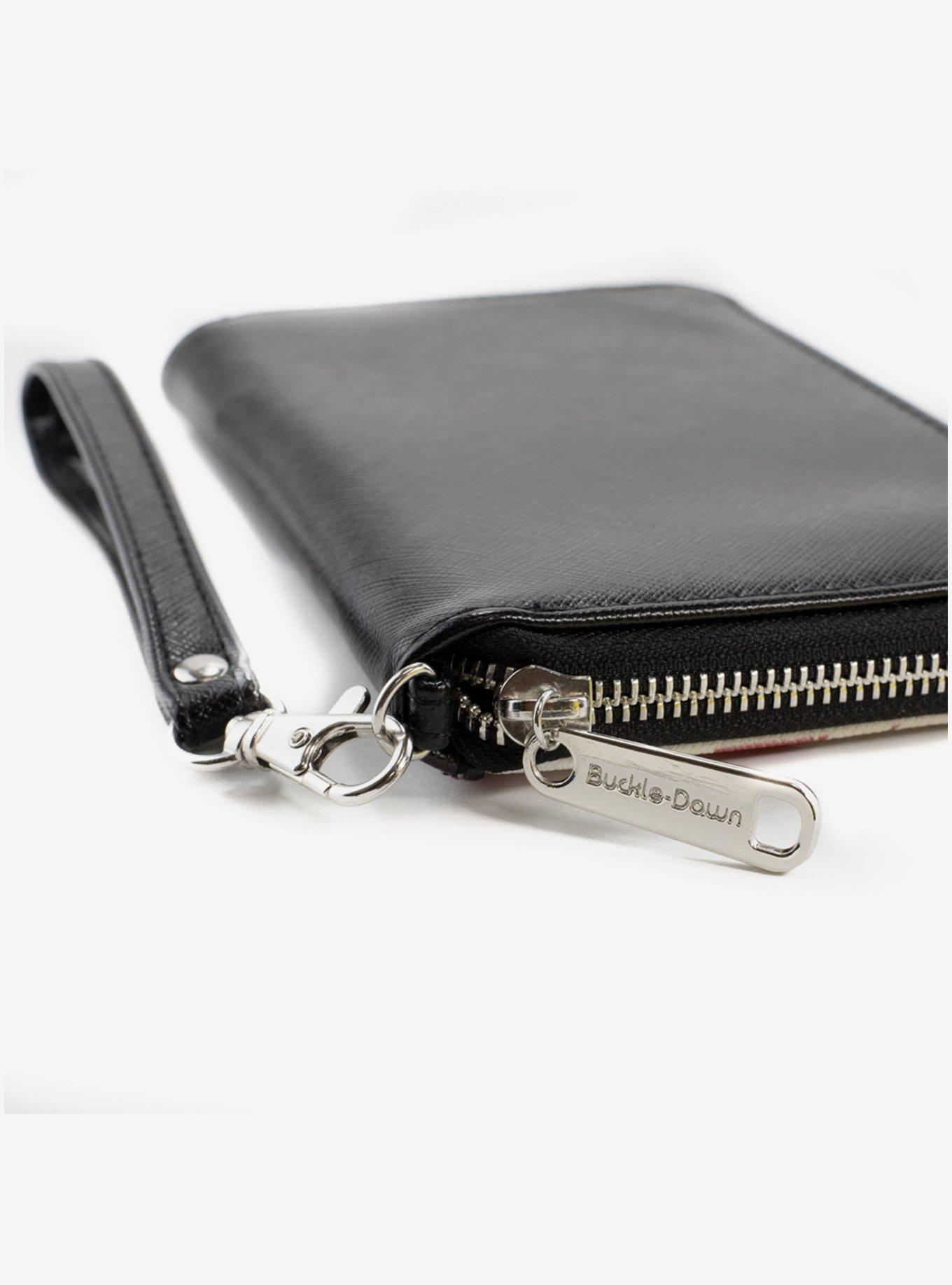 Mushroom Outlines Scattered Zip Around Wallet, , alternate