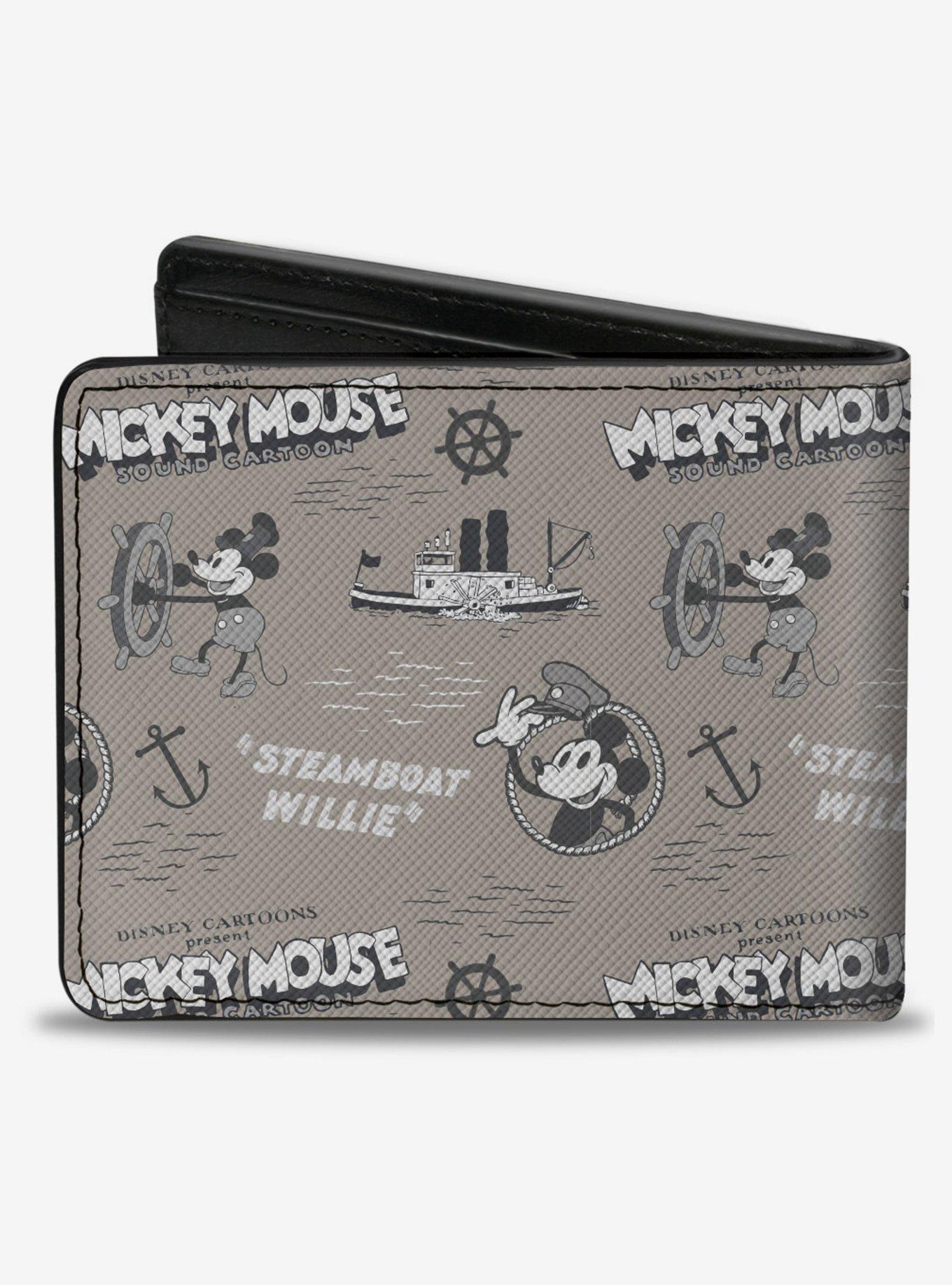Disney100 Mickey Mouse Steamboat Willie Collage Bifold Wallet, , hi-res