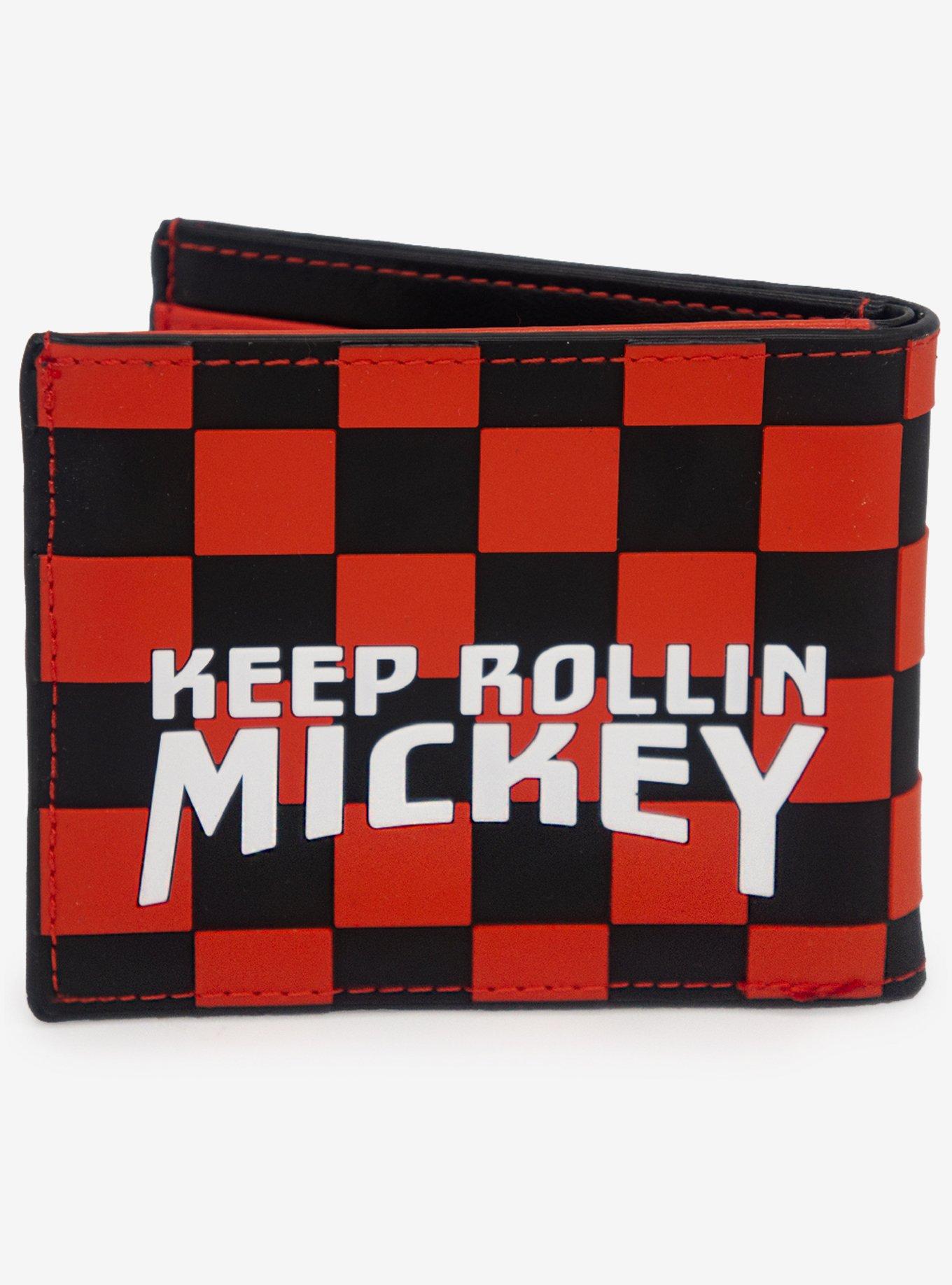 Disney Mickey Mouse Checkered Keep Rollin' Bifold Wallet, , alternate