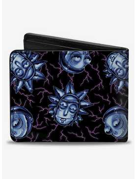 Rick and Morty Electric Faces Scattered Bifold Wallet, , hi-res