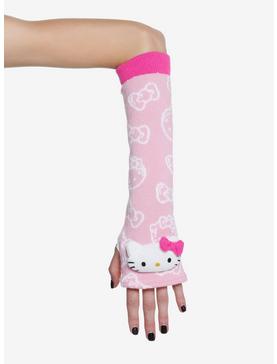 Hello Kitty Pink Plush Arm Warmers, , hi-res