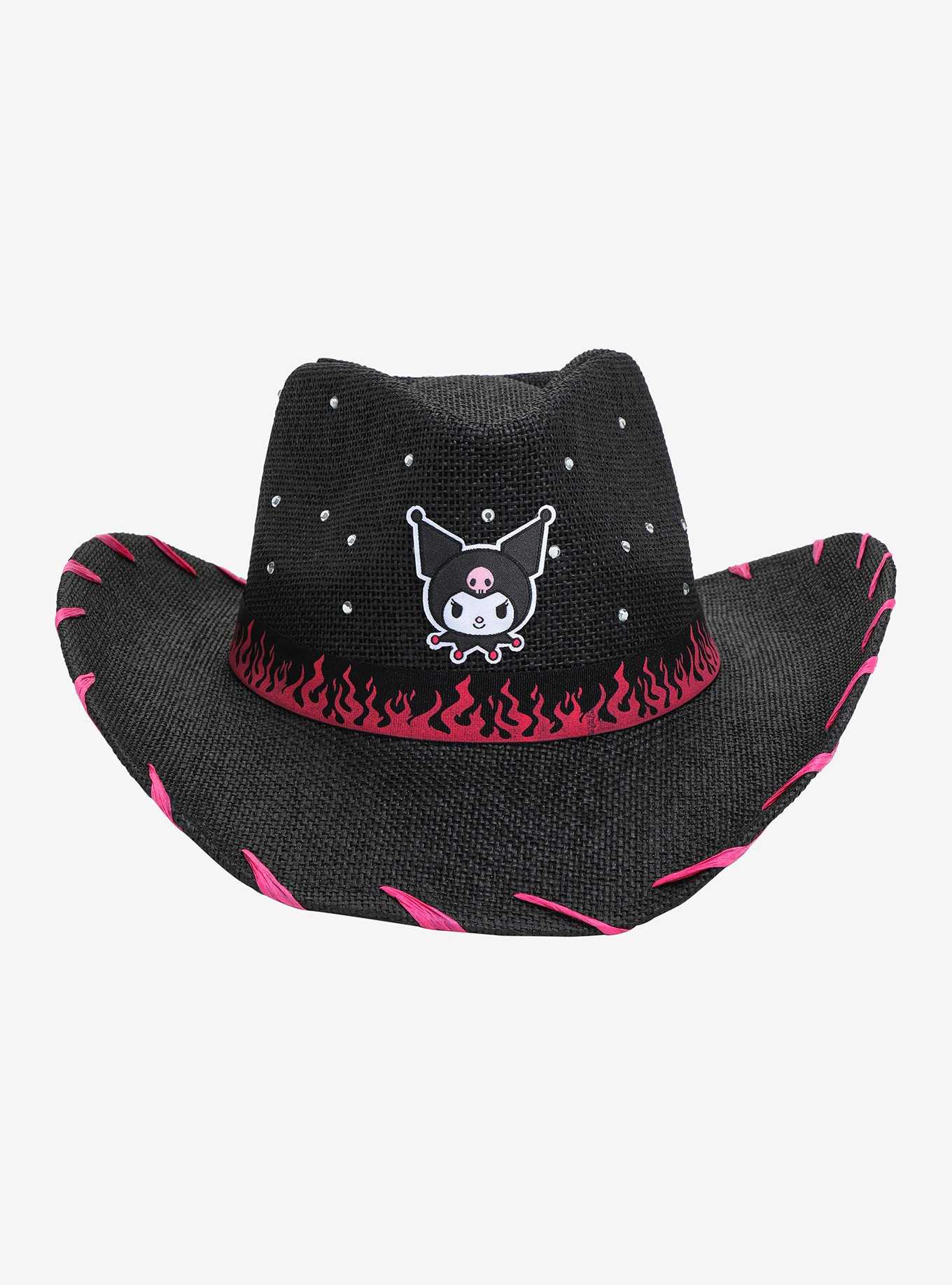 Kuromi Flames Woven Cowboy Hat, , hi-res