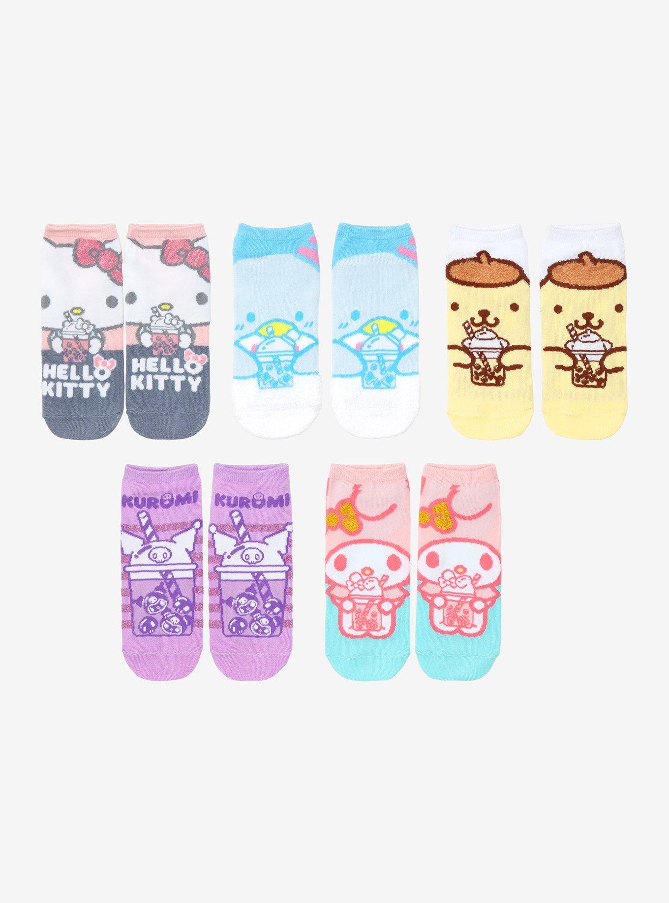 Hello Kitty And Friends Boba No-Show Socks 5 Pair, , hi-res