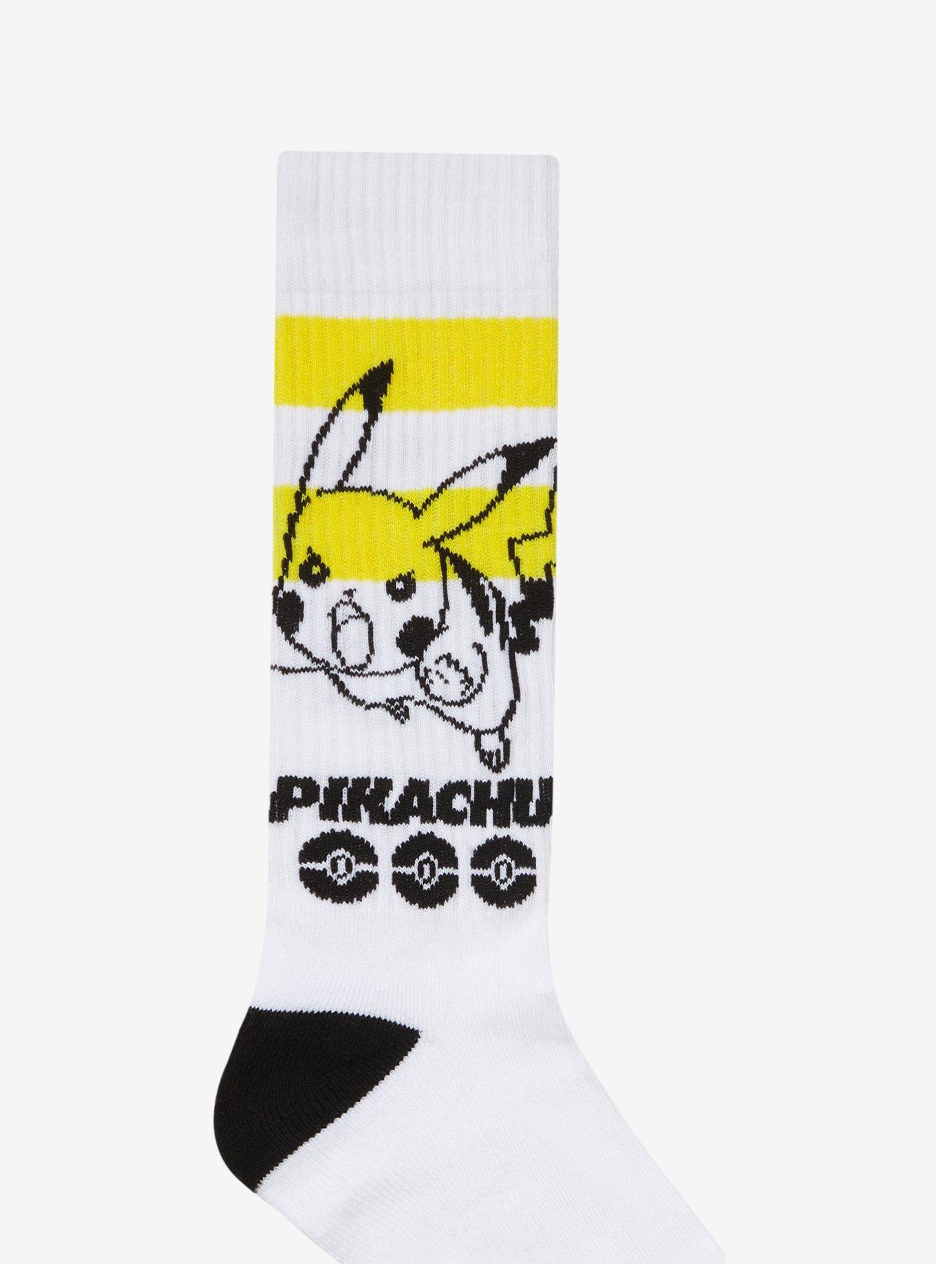Pokemon Pikachu Varsity Stripe Crew Socks, , hi-res