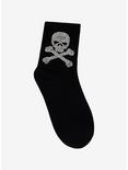 Skull & Crossbones Bling Ankle Socks, , alternate