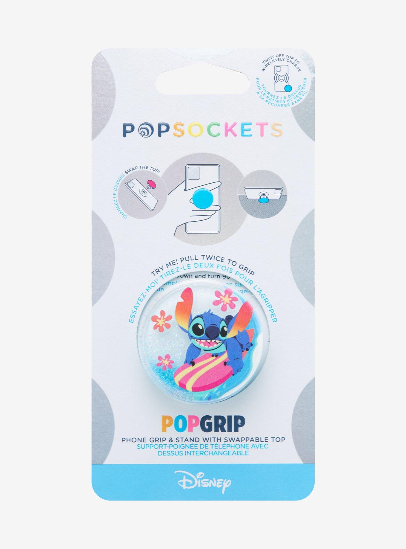 Disney Lilo & Stitch Glitter Surfing Stitch PopSocket PopGrip, , alternate