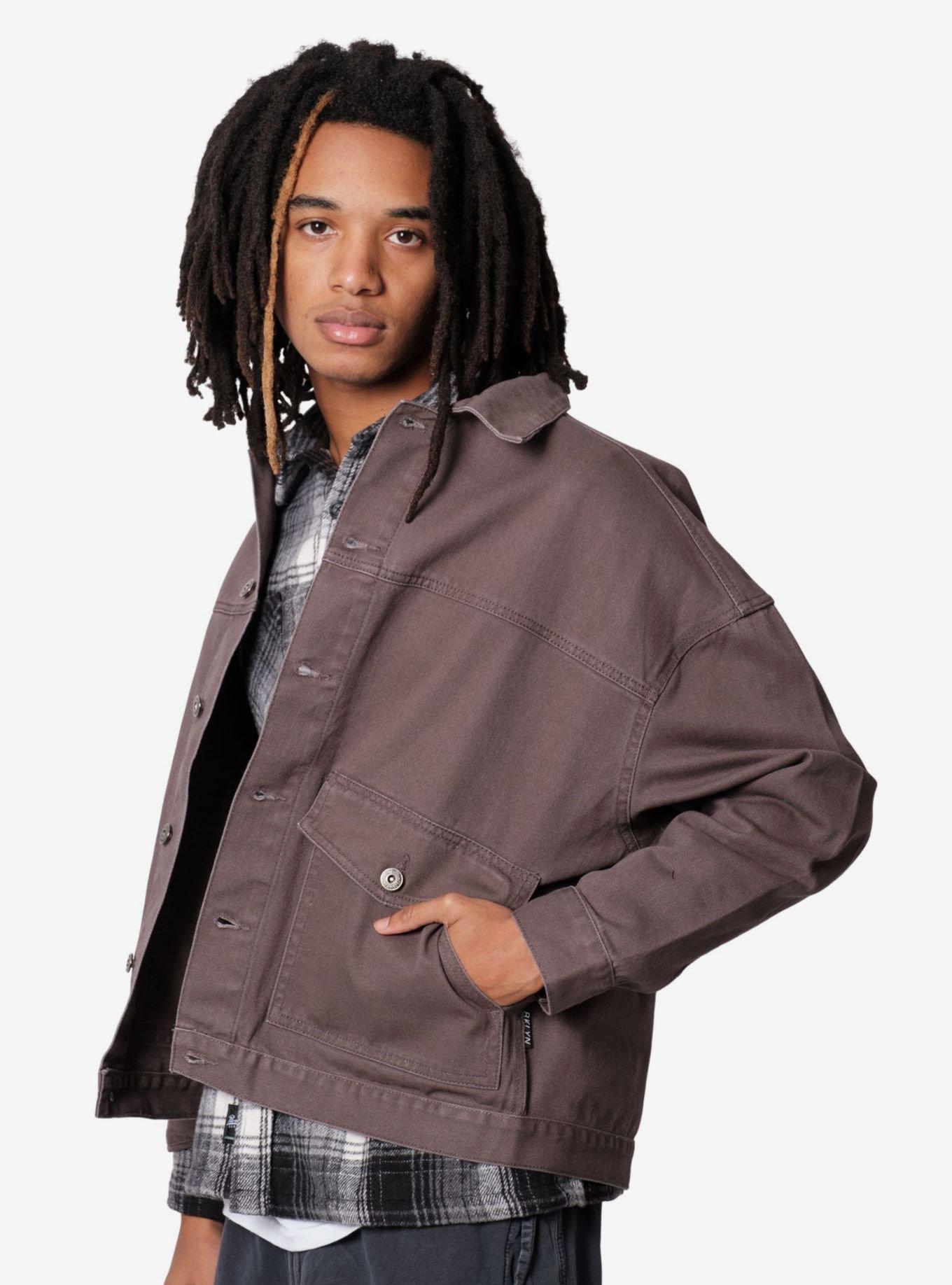 Charcoal Bull Denim Workwear Jacket, GREY, alternate