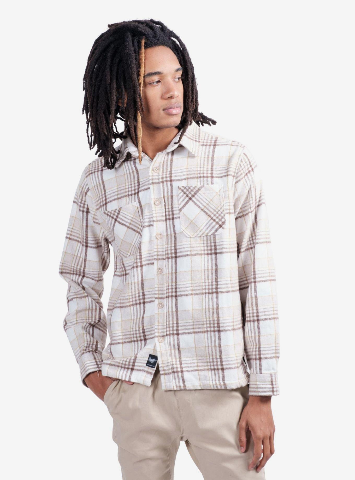 Cream Heavy Flannel Shacket, IVORY, alternate