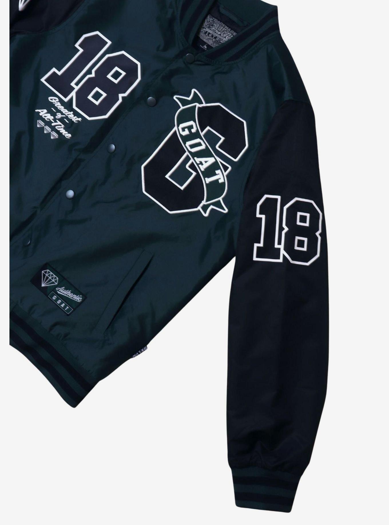 Hunter Green Goat Woven Bomber Jacket, GREEN, alternate