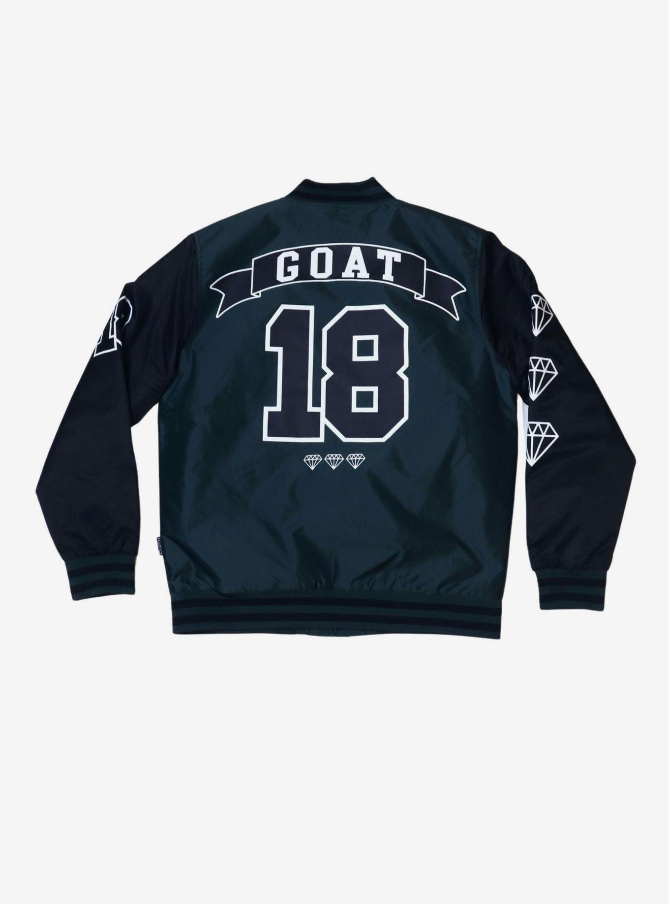 Hunter Green Goat Woven Bomber Jacket, GREEN, alternate