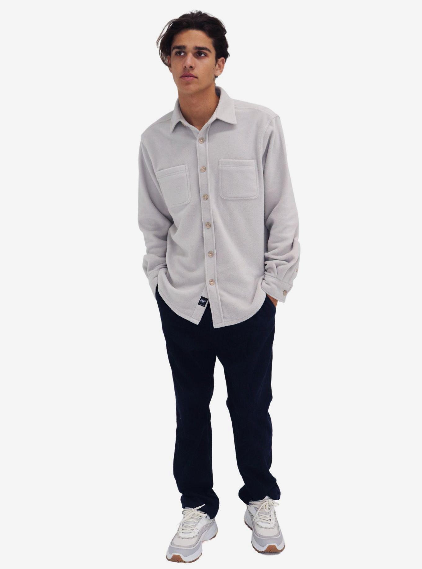 Light Grey Heavy Knit Shacket, GREY, alternate